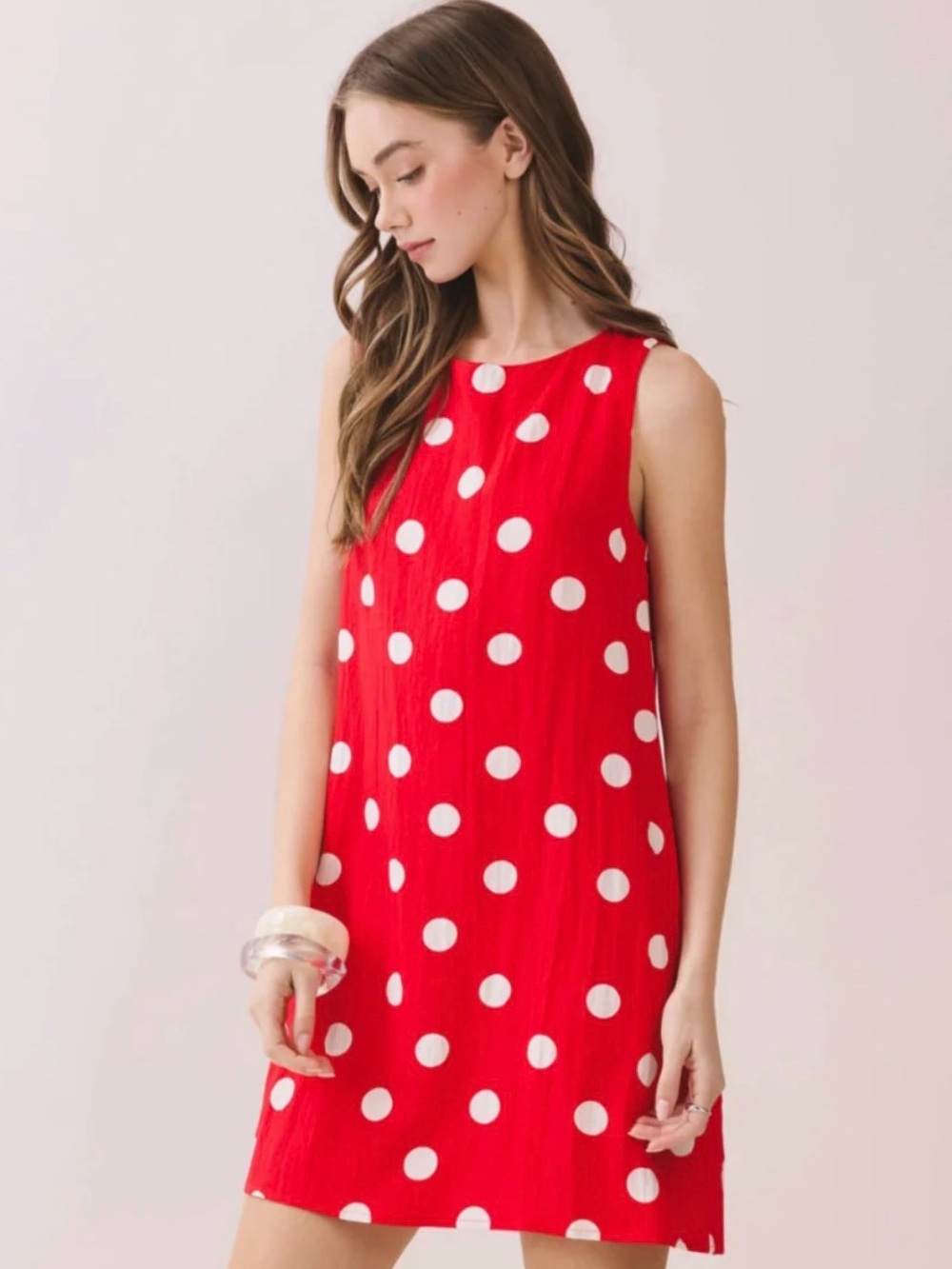 TCEC Red Polka Dot Mini Dress